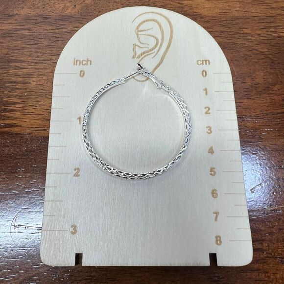 Earrings Silver color deco Design Hoop Trendy Deco 3 Earrings set pinup chicano - Picture 6 of 14